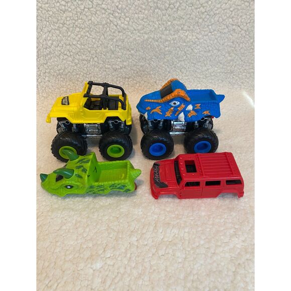 Unbranded Lot of 2 Monster Truck Jeeps Convert to Dinosaur Monster Trucks - Picture 6 of 8